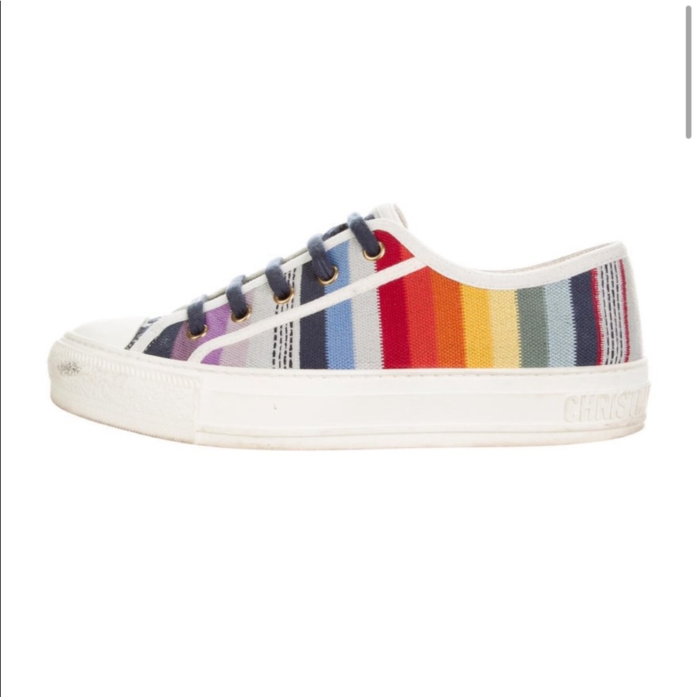 Dior Walk’n’Dior rainbow sneakers shoes size 37 7 with box and dust bags $1050
